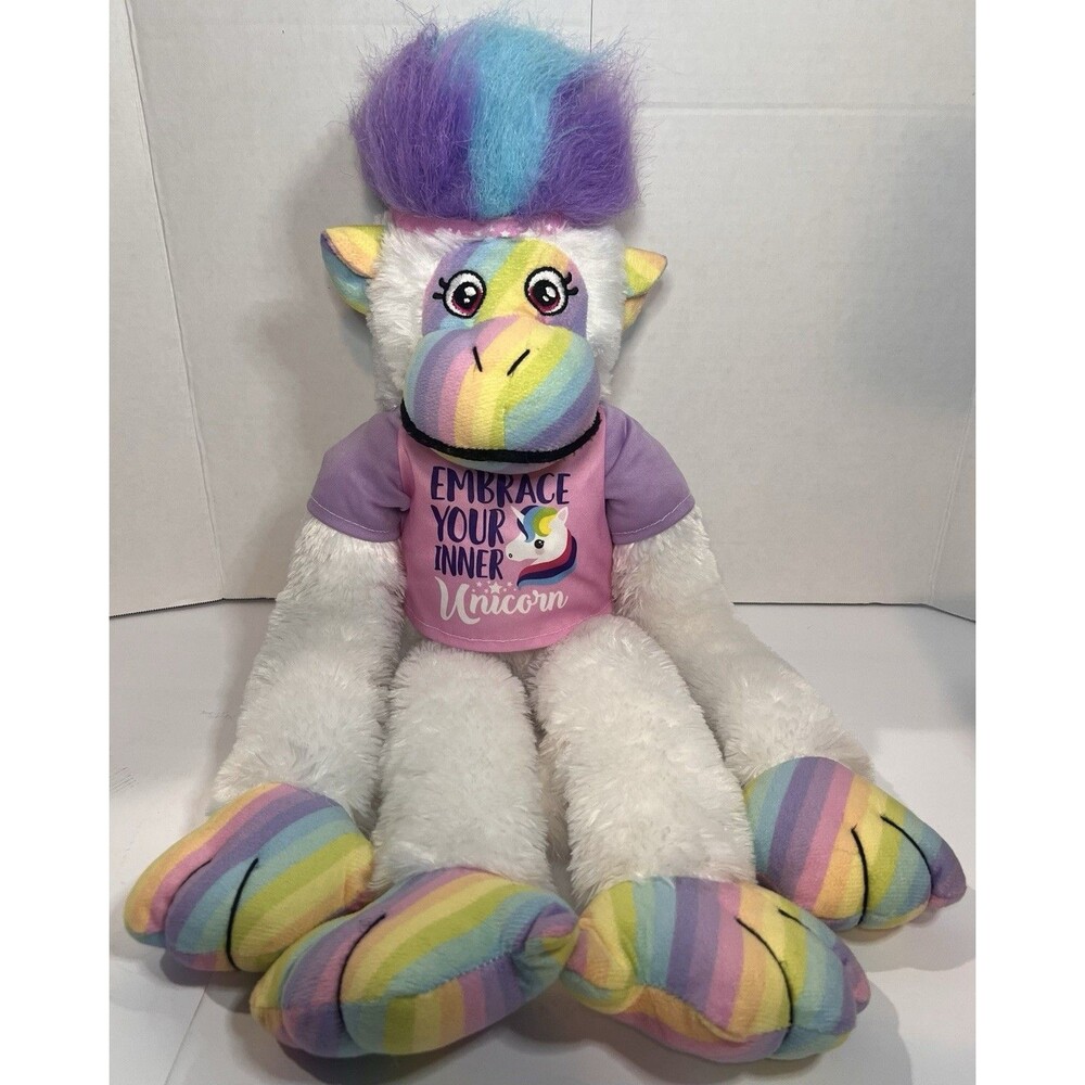 MOHAWK MONKEY Plush - Embrace Your Inner Unicorn 24"- rainbow